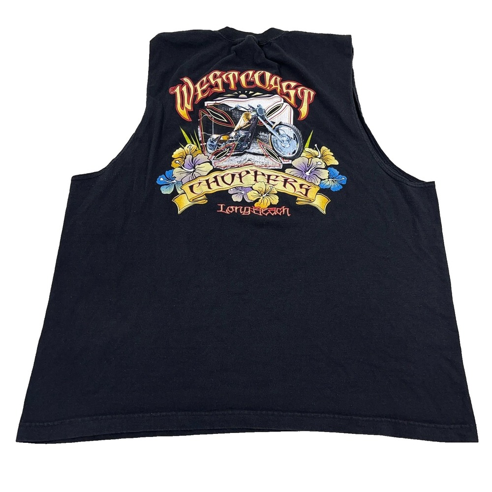 Vintage West Coast Choppers Shirt Men‎ XXL Black Tank Top Tee Sleeveless Y2K